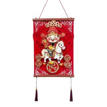 Imagem de Lilihuimaoyi Decoração Suspensa para O Ano Chinês, para Entrada, Placa Decorativa com Elementos Orientais Clássicos, Ano Do Cavalo, para Quarto, Style C