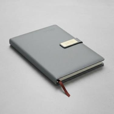 Imagem de Agenda 2026 Executiva Couro Fecho Com Ímã Semanal Diario Planer Capa Planner 168 Páginas Capa Dura Diario Caderno Anotações Planejamento A5 (cinza)