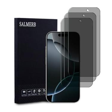 Imagem de SALMERB Pacote com 3 protetores de tela de privacidade compatíveis com Moto G06 Power/Moto G06 Protetor de tela anti-espião Película de dureza 9H antiarranhões (preto transparente)