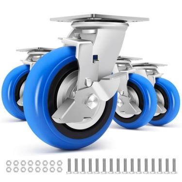 Imagem de Conjunto de rodízios W B D WEIBIDA 6 polegadas Heavy Duty 2041 kg Indu