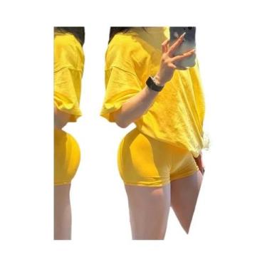 Imagem de Shorts De Yoga Sem Costura De Cintura Baixa Para Mulheres, Shorts De F