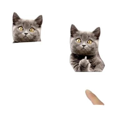 Imagem de Camiseta De Algodão Unissex De Verão Com Estampa De Gato E Bolso, Marc