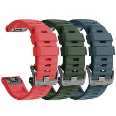 Imagem de BUDAY Pulseiras de relógio Fenix 8X de 26 mm para Fenix 6X Pro/Fenix 5X/Fenix 5X Plus/Fenix 7X/Fenix 3/HR/Tactix/Descent MK1/D2 Delta PX/D2 Charlie 3 peças, One Size, Ágata