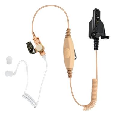 Imagem de Fone de ouvido Covert Dual PTT com fone de ouvido com conector de microfone, acessórios para walkie talkie, compatível com rádio Motorola XTS Series HT1000 1500 2500 3000 5000 5000R 8000