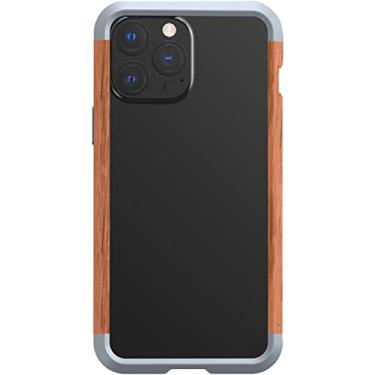 Imagem de BKUANE Capa para iPhone 13 Pro Max/13 Pro/13/13 Mini, proteção contra quedas de alumínio metal madeira moldura pára-choques capa protetora à prova de choque à prova de choque (tamanho: 13 mini 5,4 polegadas)