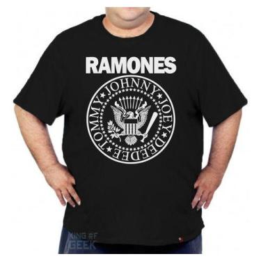 Imagem de Camiseta Ramones Plus Size Grande Banda Rock Anos80 Clássico - KING OF