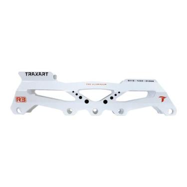 Imagem de Base Traxart Híbrida Branca 3 Rodas 110mm Ou 4 Rodas 80mm