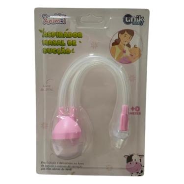 Imagem de Aspirador Nasal Infantil de Sucção, Rosa, Silicone, Livre de BPA, +0 Meses, 23,5x3 cm