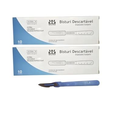 Imagem de Kit Com 20 Unidades De Laminas De Bisturi Wiltex Número - 21