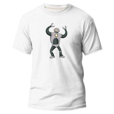 Imagem de  Camiseta Basica Algodão Premium Estampa Digital Robô Feliz  - Pavesi,