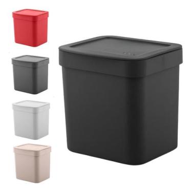 Imagem de Lixeira Pia De Cozinha Banheiro 4,7 Litros Casa Cesto Lixo Com Tampa L