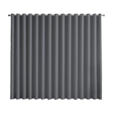 Imagem de Cortina Basic Blackout Tecido Corta Luz 3,00x2,70m para Varão Simples 2m, diversas cores (Chumbo)