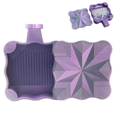 Imagem de Bandeja de pintura de diamante com tampa, bandeja magnética de arte de diamante com capa de glitter, acessórios de pintura de diamante, acessórios de arte de diamante empilháveis e ferramentas para