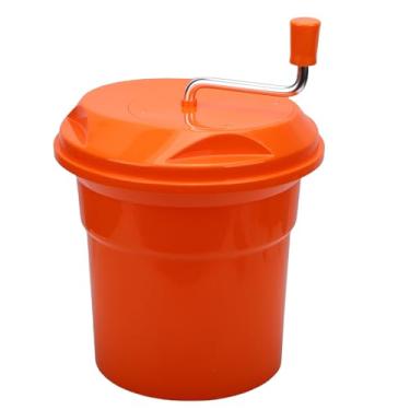 Imagem de Depisuta Spinner de salada de plástico com sistemas de freio, 12L Spinner de alface de manivela de mão de grande capacidade, Secador de vegetais manual para cozinha doméstica e uso