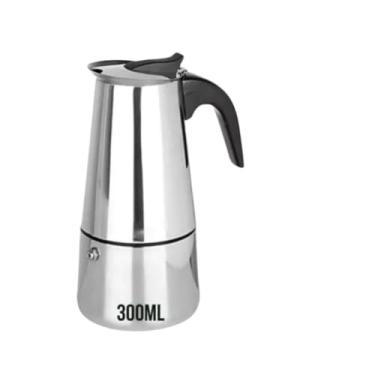 Imagem de Maquina de Café Cafeteira Italiana Expresso e Moka em Inox 4, 6 e 9 Xícaras (6 Xícaras (300ml))