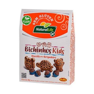 Imagem de Biscoito Bichinhos Kids Sabor Brigadeiro Sem Glúten Natural Life 80g