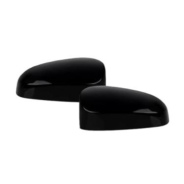 Imagem de Tampa do espelho retrovisor compatível com toyota corolla 2014 2015 2016 2017 modelo espelho retrovisor lateral invólucro acessórios para carro(2pcs Glossy Black)