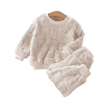 Imagem de Conjunto De Pijamas De Flanela Para Meninos E Meninas, Roupas De Casa 