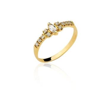 Imagem de Anel Solitário De Pedras Em Ouro 18k A75 - MAEHLER Arte Em Joias, Dour