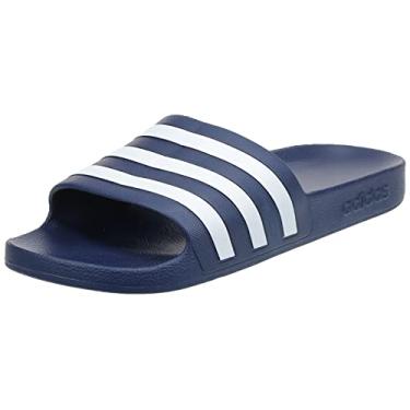 Imagem de Tênis Adidas Adilette Aqua Slides masculino F35542, Dark Blue/White/Dark Blue, 12