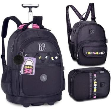 Imagem de Kit Mochila de Rodinhas Rebecca Bonbon Coleção Beaded Fun Estilo Artes