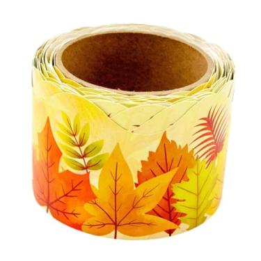 Imagem de Generic Bordas Decorativas de Outono para Quadro de Avisos, Folhas de Outono, Recortadas em 393,7 polegadas (10 metros), Adesivos Decorativos para Quadro