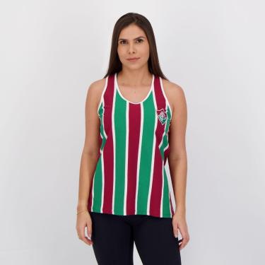 Imagem de Regata Fluminense Bit Feminina Vinho e Branca-Feminino