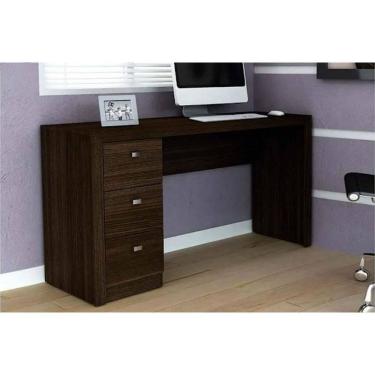 Imagem de Mesa Computador ME4102 c/ 3 Gavetas Tabaco - Tecno Mobili