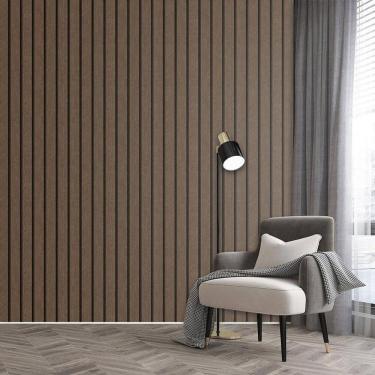 Imagem de Papel De Parede Ripas Angelim Escura Adesivo Ripado Lavavel