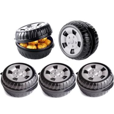 Imagem de Kit com 5 Porta Mix Roda Pote de Doce e Lanches para Festa - Plasútil,