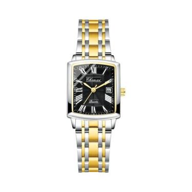 Imagem de Relógio De Quartzo Unissex De Luxo À Prova d'Água Com Mostrador Quadra