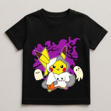 Imagem de Camiseta Infantil Halloween Pokemon 100% Algodão