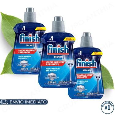 Imagem de Kit 3x Finish Secante Abrilhantador para Lava Louças 250ml Original Br