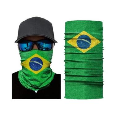 Imagem de Balaclava Masculina Sem Costura Com Bandeira Nacional, Lenço Mágico, F