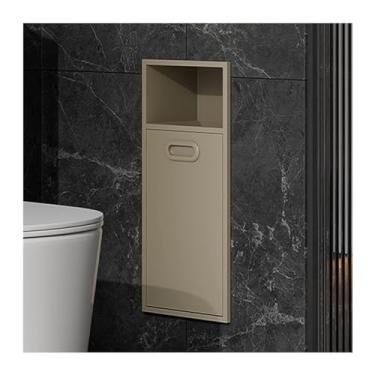 Imagem de Nicho de chuveiro moderno de aço inoxidável com lata de lixo embutida - Prateleira embutida à prova d'água para cozinha, banheiro e quarto - Solução de reforma de casa de 20 x 50 x 14 cm