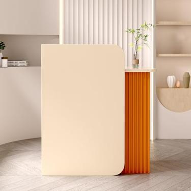 Imagem de Balcão de recepção com gaveta trancável - Solução de finalização de compra moderna para lojas de roupas, salões de beleza e ambientes de varejo