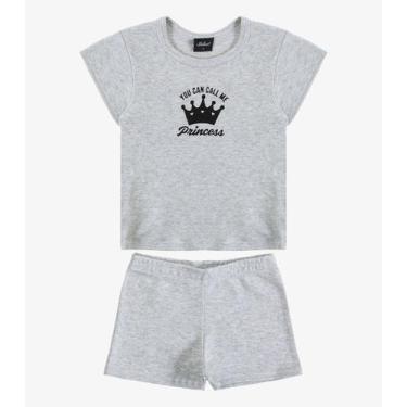 Imagem de Conjunto Infantil Blusa com Shorts Select Cinza, 3, Cinza