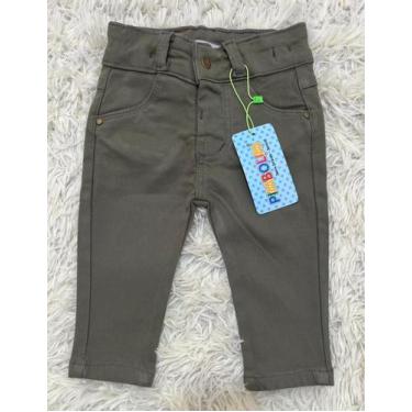 Imagem de Calça Jeans Bêbe Menino Menina Colorida Tamanho Único com Ajuste na Ci