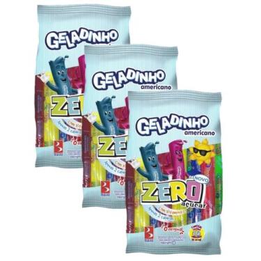 Imagem de Geladinho Sacolé Gelinho Americano Zero Açúcar C/ 10u - 3 pcts - Busch