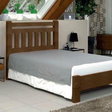 Imagem de Cama de Casal Tokio de Madeira Maciça Angelim Imbuia