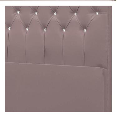 Imagem de Cabeceira Solteiro Brescia P04 100 Cm Suede Rosê Tca 949