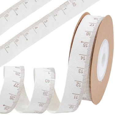 Imagem de GORGECRAFT Fita de régua de 11 metros de poliéster de 1,5 cm com tema de volta às aulas réguas de apreciação de professores fita métrica de algodão rolos brancos antigos para costura faça você mesmo