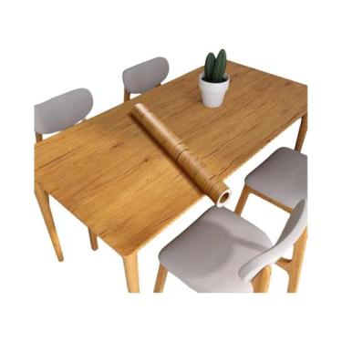 Imagem de Papel De Parede PVC Com Textura De Madeira De 55cm, Impermeável E Auto