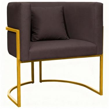 Imagem de Poltrona / Cadeira Luna Base Metalica SMF DECOR