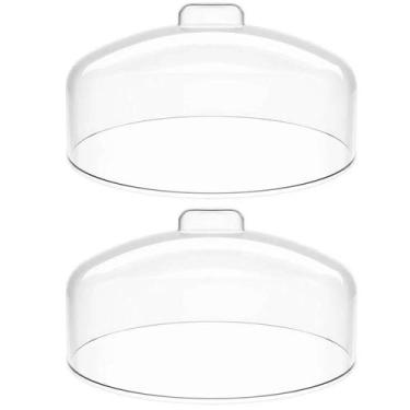 Imagem de Kit 2 Cúpulas para Prato de Bolo Natural Tampa Plástico 31cm Haus Conc