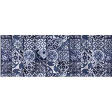 Imagem de Tapete Passadeira Pvc Kapazi Varios Modelos E Cores 43cm X 1,00mt, Azu