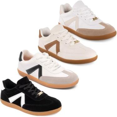 Imagem de Tênis Vizzano Feminino Casual Original Confortável Moda, Marrom, 37