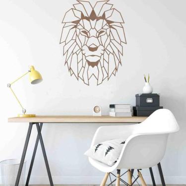 Imagem de Quadro Decorativo Adorno Leão 3Mm Vazado - Mdf
