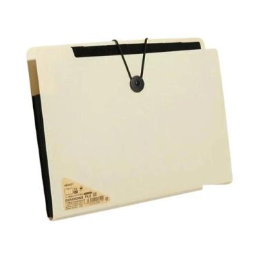 Imagem de Pasta Expansível A4 Horizontal Para Organização De Documentos Com Bols