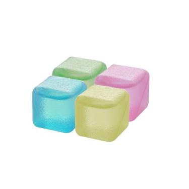 Imagem de LYOR - Conjunto 12 Cubos de Gelo Reutilizável de Plástico Colorido 2,5cm